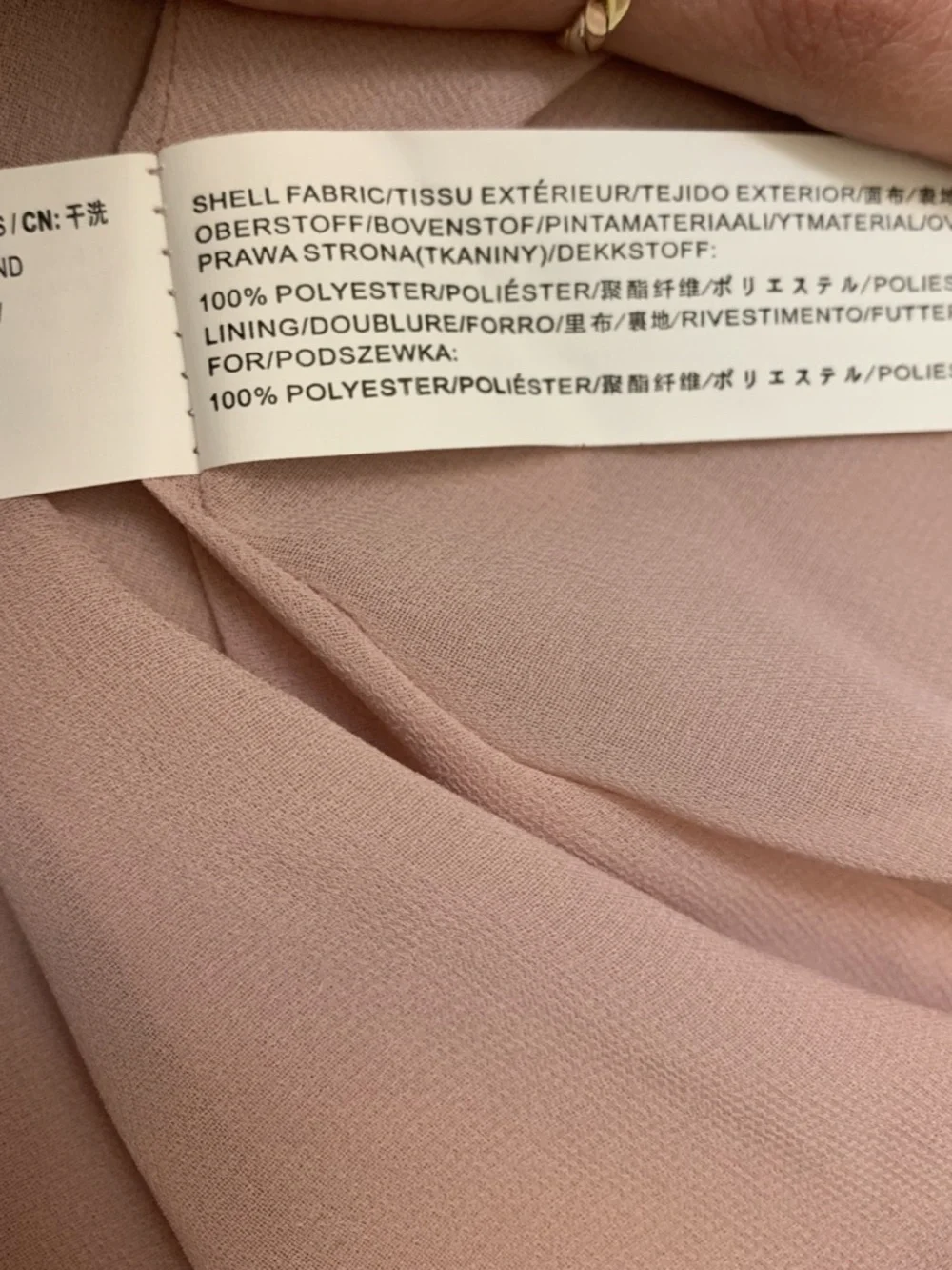 J.O.A. Blush Pink High-Low Wrap Dress XS Fairy Romantic Whimsical Prom Wedding